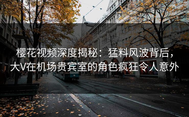 樱花视频深度揭秘：猛料风波背后，大V在机场贵宾室的角色疯狂令人意外
