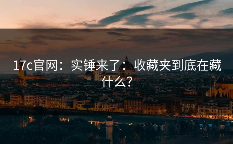 17c官网：实锤来了：收藏夹到底在藏什么？